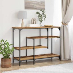 Masa de Consola cu raft Lemn vechi 100 x 35 x 75 cm GartenMobel Dekor