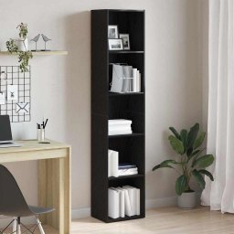 Dulap de carti din stejar negru 40x30x189 cm, lemn stratificat GartenMobel Dekor