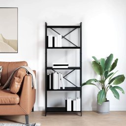 Biblioteca Stejar negru 60 x 30 x 153 cm Lemn compozit GartenMobel Dekor