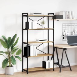 Biblioteca stejar artizanal 80 x 30 x 153 cm Lemn compozit GartenMobel Dekor