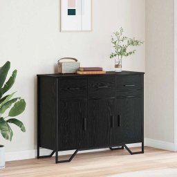 Bufet Stejar Negru 97 x 32.5 x 74.5 cm Lemn compozit GartenMobel Dekor