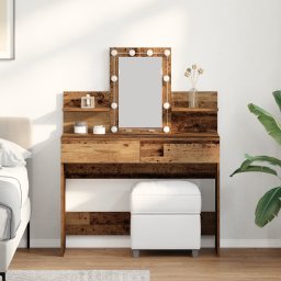 Masa de Toaleta Lemn Vechi 100 x 40 x 130 cm Lemn compozit GartenMobel Dekor