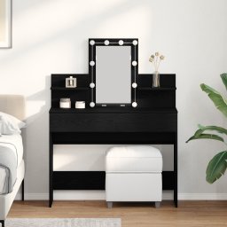 Masa de Toaleta Stejar negru 100 x 40 x 130 cm Lemn compozit GartenMobel Dekor