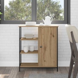 Bufet stejar artizanal 70 x 30 x 80 cm Lemn compozit GartenMobel Dekor