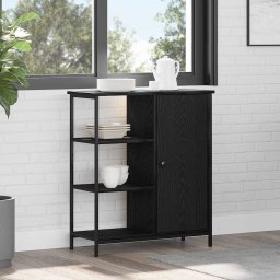 Bufet Stejar negru 70 x 30 x 80 cm Lemn compozit GartenMobel Dekor