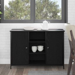 Bufet Stejar negru 100 x 35 x 70 cm Lemn compozit GartenMobel Dekor