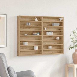 Cabinet de afisare cu raft stejar artizanal 100 x 8.5 x 75 cm GartenMobel Dekor