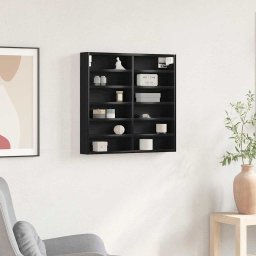 Cabinet de afisare Stejar negru 60 x 8.5 x 58 cm Lemn compozit GartenMobel Dekor