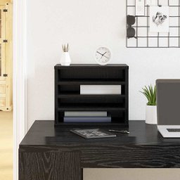 Organizator Birou Stejar Negru 36 x 26 x 29.5 cm Lemn compozit GartenMobel Dekor