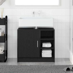 Dulap pentru chiuveta cu usa Stejar Negru 63 x 29 x 55 cm GartenMobel Dekor