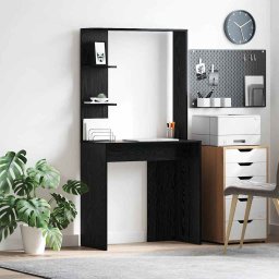 Birou cu raft Stejar negru 78.5 x 37 x 154.5 cm Lemn compozit GartenMobel Dekor