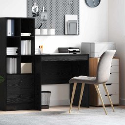 Birou Stejar negru 80 x 50 x 76 cm Lemn compozit GartenMobel Dekor