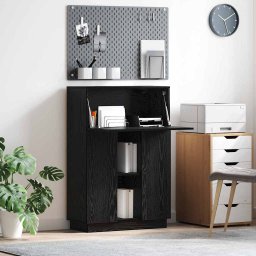Birou cu raft Stejar Negru 71.5 x 31.5 x 106.5 cm Lemn compozit GartenMobel Dekor