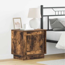 Noptiera stejar fumuriu 44x34,5x45 cm din lemn compozit, stil modern