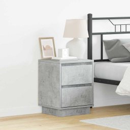 Dulap de noapte 2 pcs Gri beton 39 x 34.5 x 50 cm Lemn compozit GartenMobel Dekor