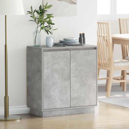 Bufet cu raft Gri din beton 71 x 34.5 x 75 cm Lemn compozit GartenMobel Dekor