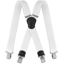 Bretele albe pentru pantaloni 4x clip