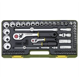 Trusa completa cu chei tubulare, Proxxon 23286, 1/4"" si 1/2"", 65 piese