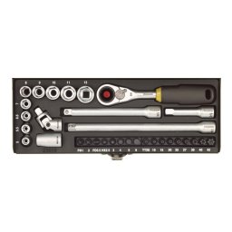 Trusa de biti si chei tubulare pentru ingineri, Proxxon 23078, 1/4"", 32 buc