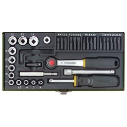 Trusa de biti si chei tubulare, Proxxon 23070, 1/4"", 39 buc