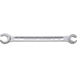 Stahlwille 41080810, Cheie dubla pentru conducte, Nr. 24, hexagon, metric, cap inclinat la 10 gr, finisare cromata, made in Germ