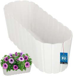 Ghiveci oval pentru balcon și terasă alb 400 mm