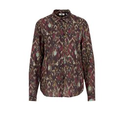 WE Fashion Bluză albastru deschis / galben / roșu vin / roşu închis