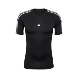 ADIDAS PERFORMANCE Tricou funcțional 'TECHFIT Compression Training 3-Stripes' negru