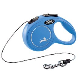 Lesa Flexi pentru pisici Flexi New Classic, retractabila, marimea XS, 3m/8kg, Albastra