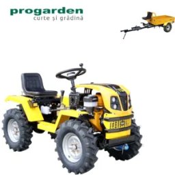 Minitractor ProGARDEN Campo T18 V25.1 4x4, 18CP, benzina, hidraulica fata-spate, roti 6.00-12 + Remorca minitractor ProGarden campo RM600CT
