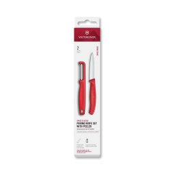 Victorinox - Set cuțit de bucătărie SWISS CLASSIC cu decojitor, roșu