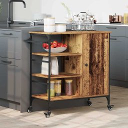 Troler de Bucatarie Lemn vechi 87.5 x 38.5 x 84.5 cm GartenMobel Dekor