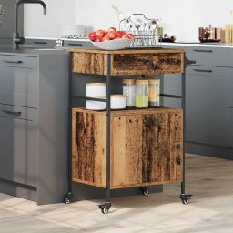 Troler de Bucatarie Lemn vechi 56 x 43 x 89.5 cm Lemn compozit GartenMobel Dekor