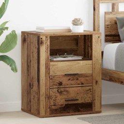 Dulap de noapte Lemn vechi 50 x 36 x 60 cm Lemn compozit GartenMobel Dekor
