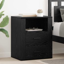 Dulap de noapte Stejar negru 50 x 36 x 60 cm Lemn compozit GartenMobel Dekor