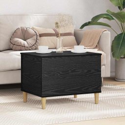 Noptiera moderna stejar negru 60x44,5x45 cm din lemn compozit