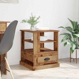 Dulap de noapte Lemn vechi 50 x 50 x 60 cm Lemn compozit GartenMobel Dekor