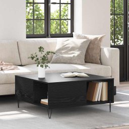 Masa de cafea Stejar negru 80 x 80 x 36.5 cm Lemn compozit GartenMobel Dekor