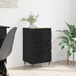 Bufet cu sertar Stejar negru 35 x 40 x 70 cm Lemn compozit GartenMobel Dekor