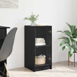 Bufet Stejar negru 35 x 37 x 76 cm Lemn compozit GartenMobel Dekor