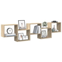 Raft cubic perete 5 compartimente stejar sonoma lemn prelucrat GartenMobel Dekor