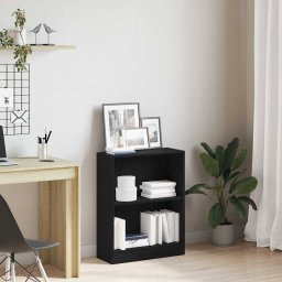 Dulap pentru Carti Negru 60 x 24 x 76 cm Lemn compozit GartenMobel Dekor