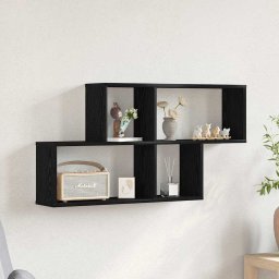 Raft de perete Stejar negru 76 x 15 x 53 cm Lemn compozit GartenMobel Dekor