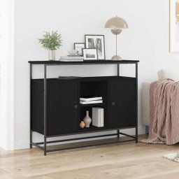 Bufet Stejar negru 100 x 35 x 80 cm Lemn compozit GartenMobel Dekor