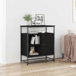 Bufet Stejar negru 69 x 35 x 80 cm Lemn compozit GartenMobel Dekor