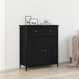 Bufet cu sertar Stejar negru 70 x 30 x 80 cm Lemn compozit GartenMobel Dekor