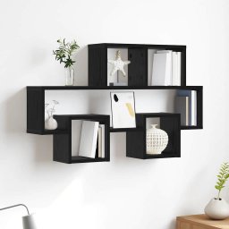 Raft de perete Stejar negru 82 x 15 x 51 cm Lemn compozit GartenMobel Dekor