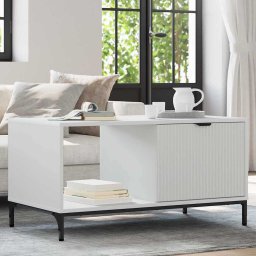 Masa de cafea Alb 90 x 49 x 46 cm Lemn compozit GartenMobel Dekor