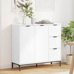 Bufet cu sertar Alb 89.5 x 33 x 82 cm Lemn compozit GartenMobel Dekor
