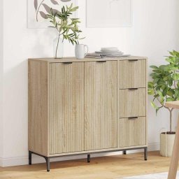 Bufet cu sertar Stejar sonoma 89.5 x 33 x 82 cm Lemn compozit GartenMobel Dekor